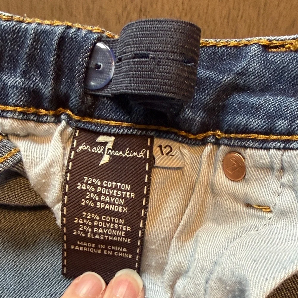 7 For All Mankind Girls Blue Skinny Jeans